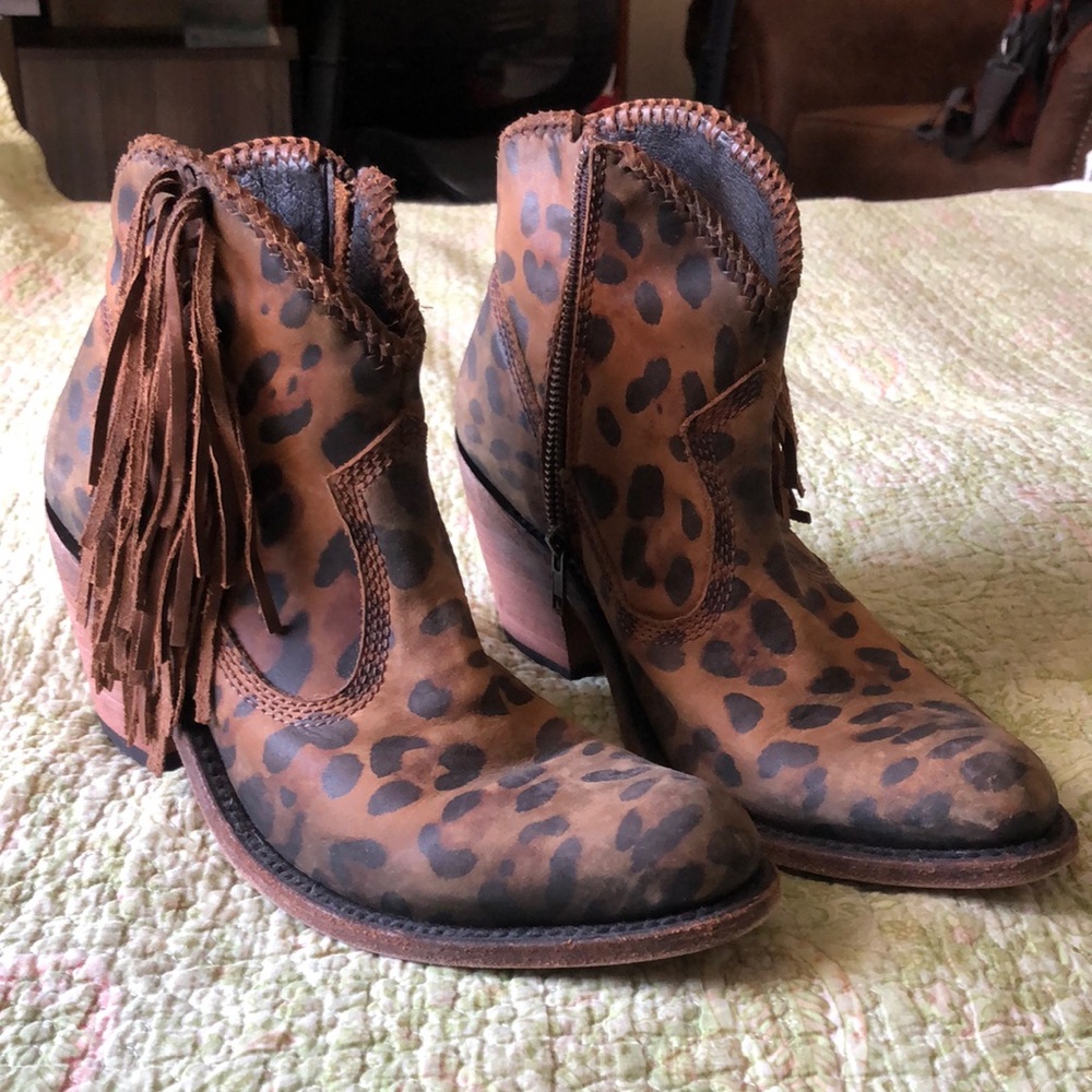Liberty Black Leopard Boots size 9
